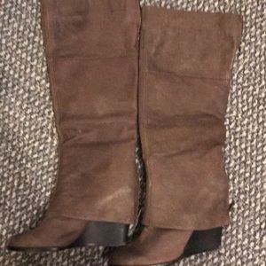 Vince Camuto to the knee wedge boots